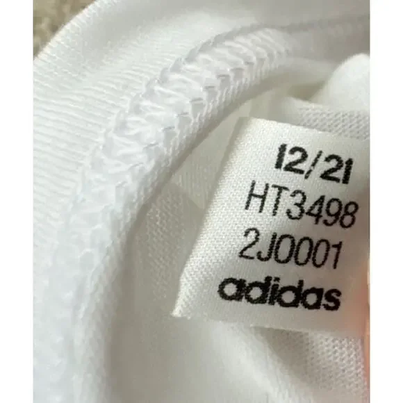 Adidas Womens White Cropped Tank Top Drawstring Hem Athletic Workout Small - Picture 12 of 12